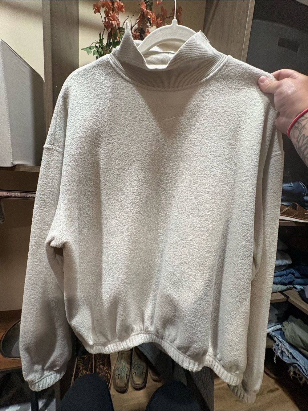 Nike Cream Mock Neck Pullover